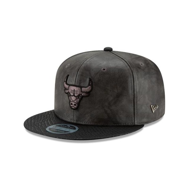 NBA Chicago Bulls Guarded Finish 9Fifty Strapback (UIU7382) - Black New Era Caps